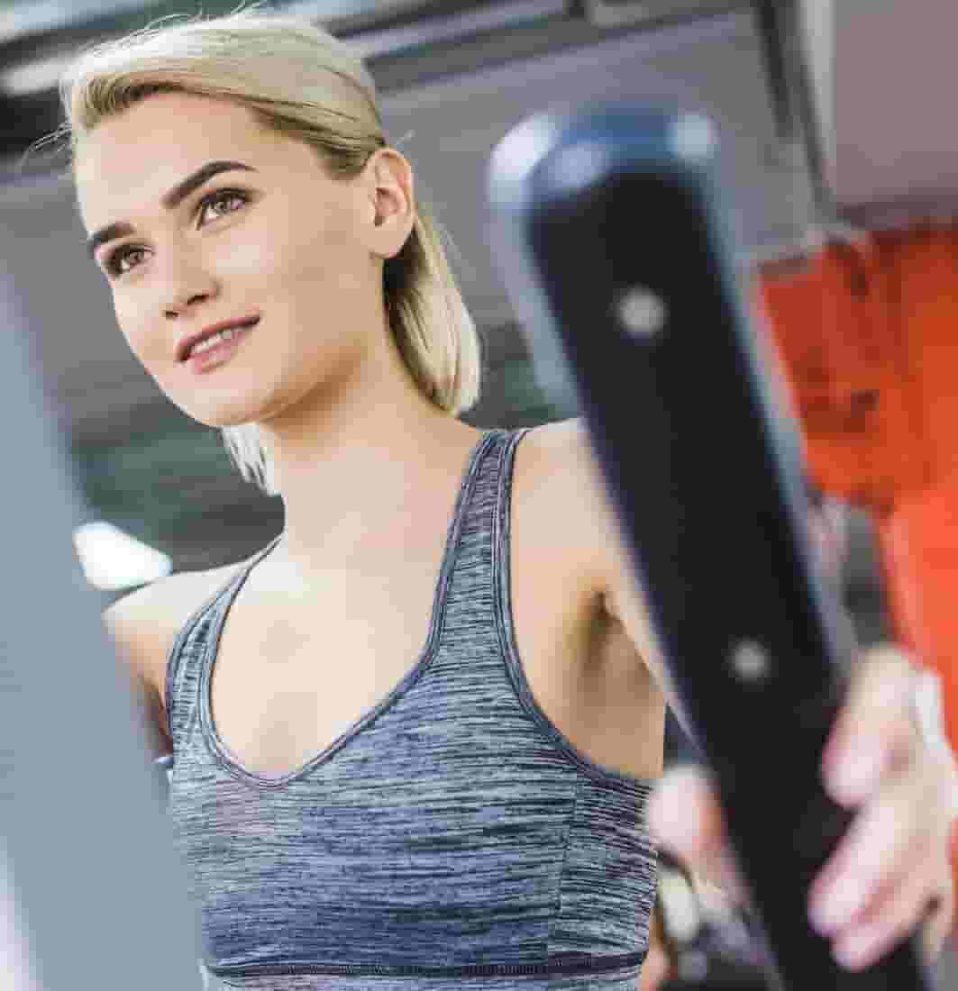 Bulk up or trim down in the 24-hour fitness center